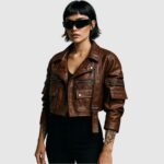 Chaqueta Z – Biker cropped de cuero sintético | UwU Colombia