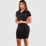 vestido tipo polo mujer