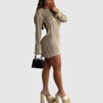 vestido crochet mujer