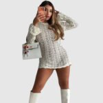 vestido crochet mujer