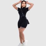 enterizo tipo polo mujer corto